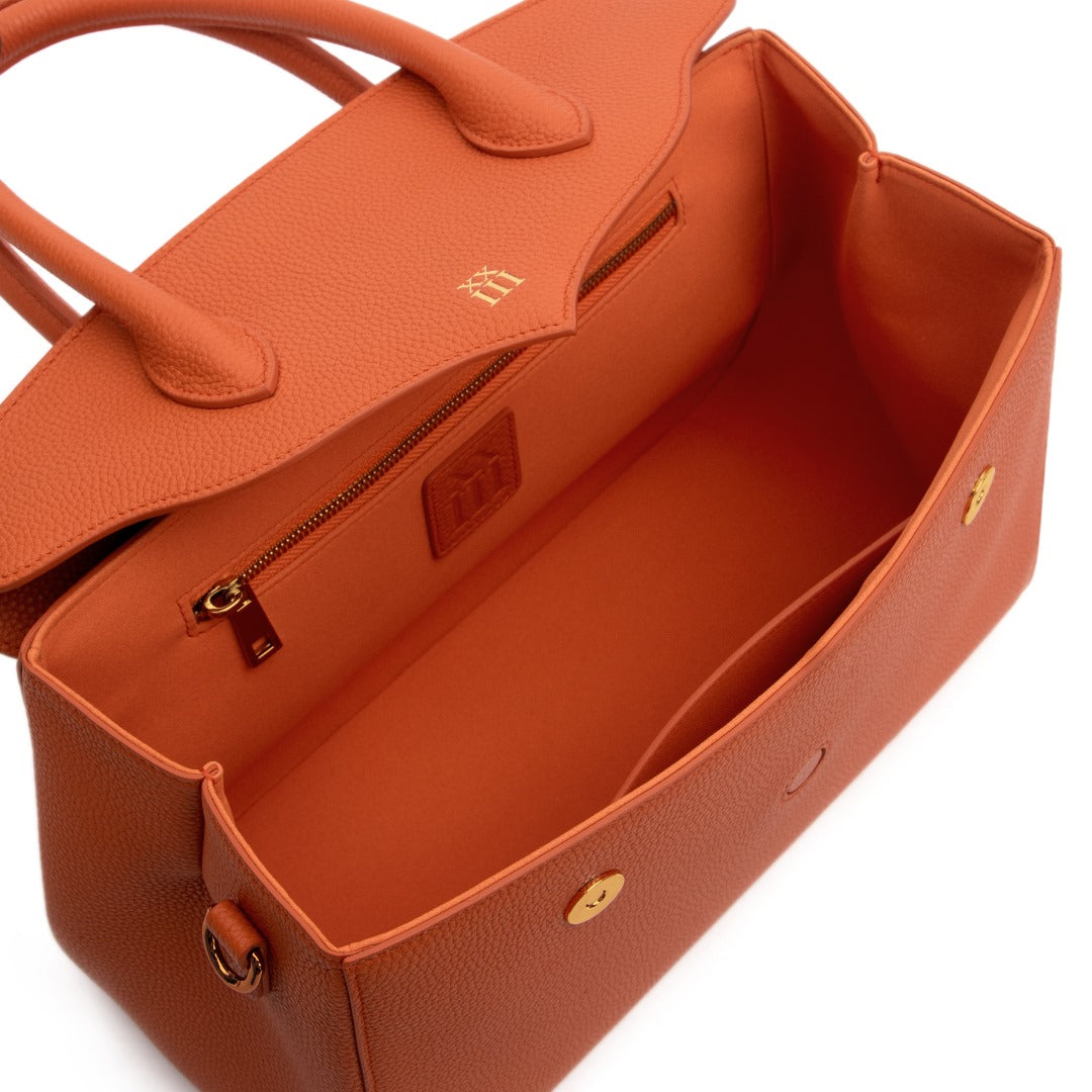 Orange Leather Tote