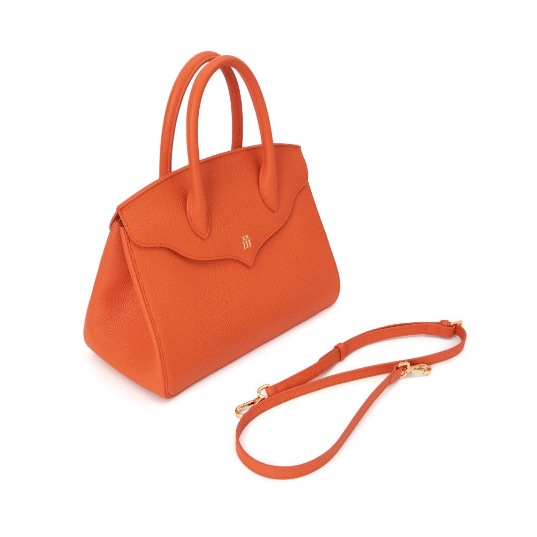 Orange Leather Tote