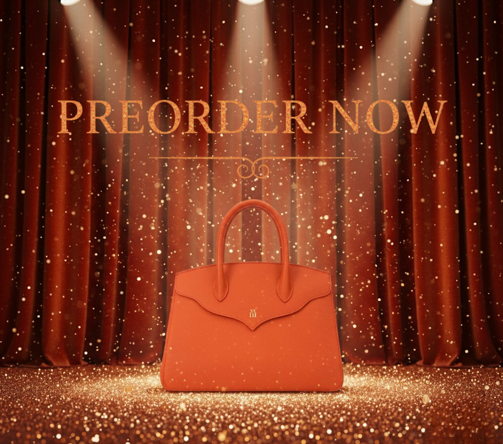 Orange Leather Tote