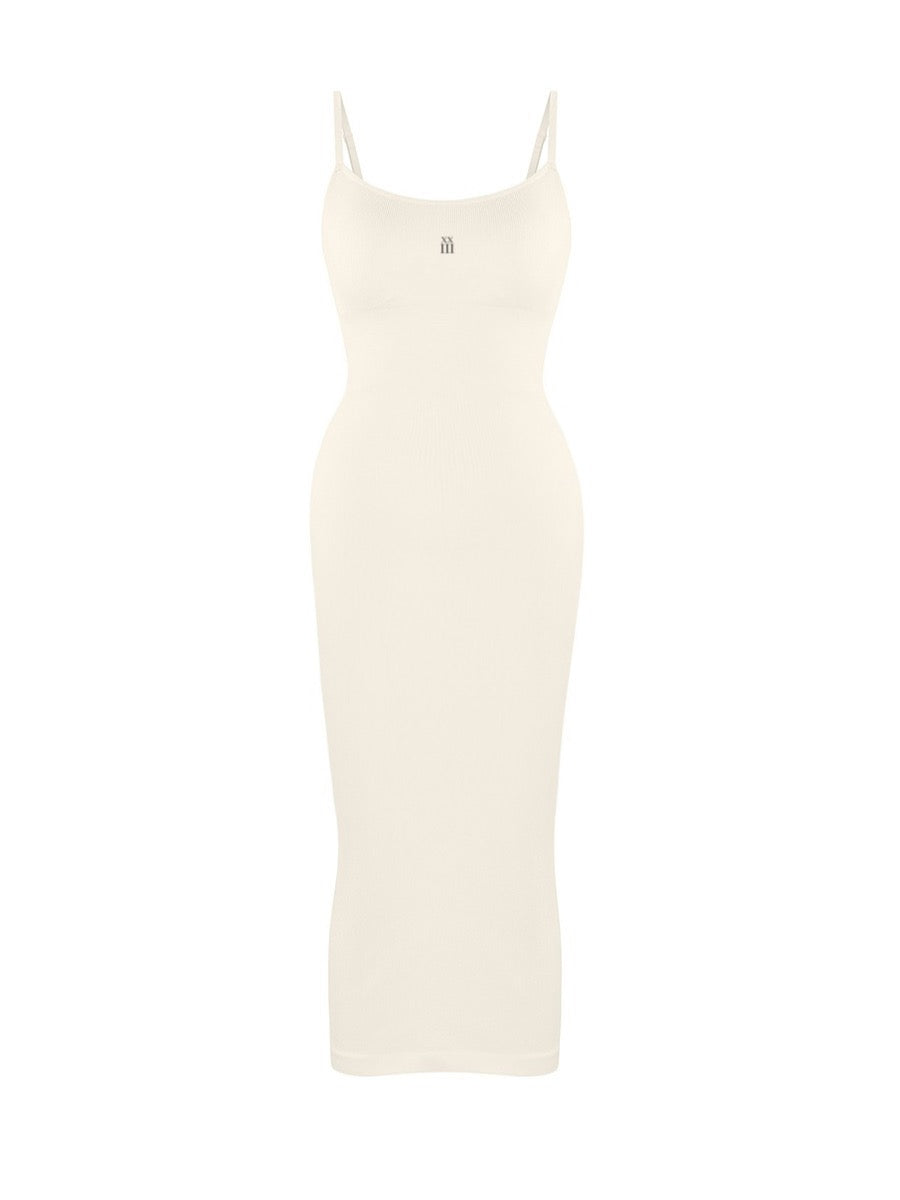 Off White Shaping Midi Dress