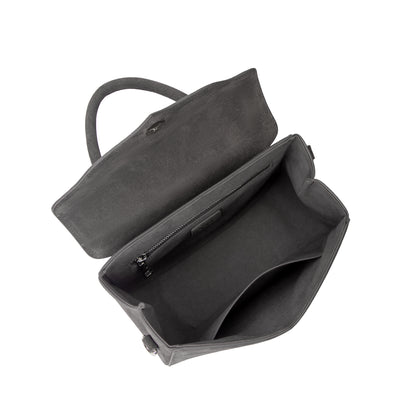 Grey Suede Scallop Tote