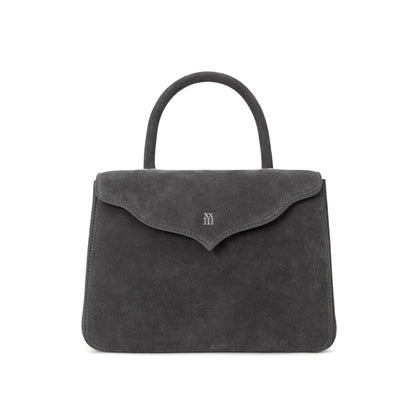 Grey Suede Scallop Tote