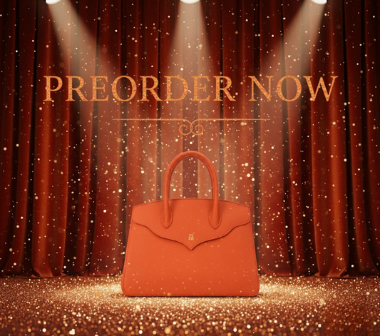 Orange Leather Tote