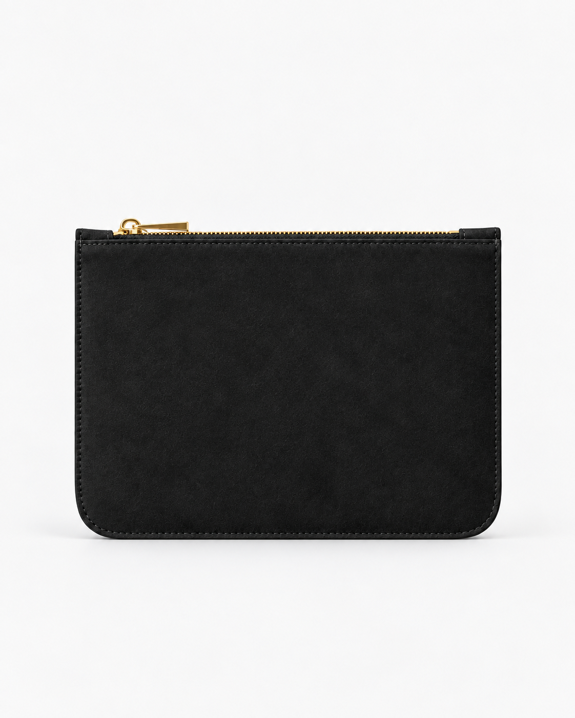 XXIII Audrey Zip Pouch in Black Suede, rear product view